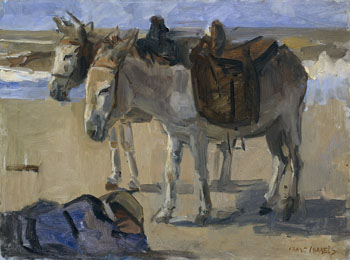 Isaac Israels - Two Donkeys 1897 Reproduction Oil Painting