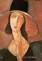 Jeanne in Straw Hat 1917 - Amedeo Modigliani