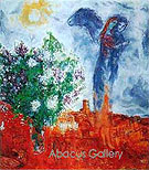 Couple au Dessus de St Paul - Marc Chagall