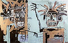 Two Heads on Gold - Jean-Michel-Basquiat