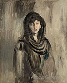 Fernande with a Black Mantilla 1905 - Pablo Picasso