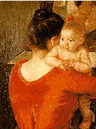 Mother and Child in Mirror - Mary Cassatt