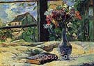 Vase of flowers at the window - Paul Gauguin