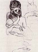 Mother Holding a Child 1904 - Pablo Picasso