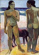 Two Nudes on a Tahitian Beach 1891 - Paul Gauguin