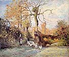 The Goose Girl at Montfoucault White Frost - Camille Pissarro