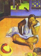 Te Faaturuma Brooding Woman 1891 - Paul Gauguin