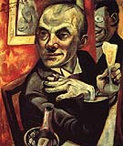 Self Portrait with Champagne Glass 1919 - Max Beckman
