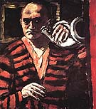 Self Portrait with Horn 1938 - Max Beckman