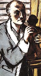 Self Portrait in Grey Robe 1941 - Max Beckman