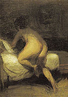 Nude Crawling into Bed c1903 - Edward Hopper