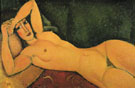 Reclining Nude with Left Arm Resting on Forehead 1917 - Amedeo Modigliani