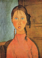 Girl with Pigtails - Amedeo Modigliani