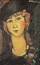 Head of a Woman in a Hat Lolotte c1916 - Amedeo Modigliani