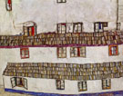 Facade of a House Windows 1914 - Egon Schiele