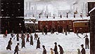 A Street Scene in the Snow 1935 - L-S-Lowry