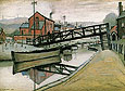 Barges on a Canal 1941 - L-S-Lowry