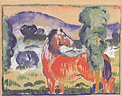 Horse in a Colored Landscape 1910 - Franz Marc
