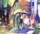 Three Horses at a Watering Place 1913 - Franz Marc