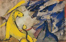 Yellow Lion Blue Foxes and Blue Horse 1914 - Franz Marc