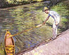 Boater Pulling in His Perissoire 1878 - Gustave Caillebotte