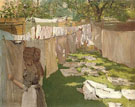 Terrace Wash Day A Yard Reminiscence of Brooklyn 1886 - William Merritt Chase