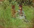 Woman and Child in the Garden at Bougival 1882 - Berthe Morisot