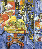 Still Life Table with Vases and Cupboard 1935 - Hans Hofmann