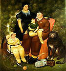 Family Scene 1969 - Fernando Botero