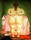 Woman Putting on her Brassiere 1976 - Fernando Botero