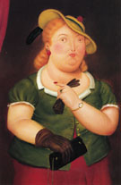 Woman in a Hat 1986 - Fernando Botero