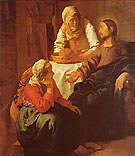 Christ in the House of Mary and Martha c1654 - Jan Vermeer
