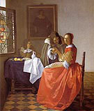 The Girl with Two Men c1659 - Jan Vermeer