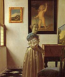 Lady Standing at a Virginal 1670 - Jan Vermeer