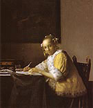 Writing Lady in Yellow Jacket 1666 - Jan Vermeer