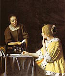 Lady a Maidservant Holding a Letter c1667 - Jan Vermeer