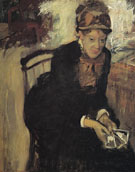 Mary Cassatt Seated Holding Cards 1880 - Mary Cassatt