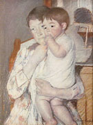 Baby on his Mothers Arm Sucking his Finger 1889 - Mary Cassatt
