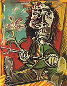 Seated Man with Sword and Flower 1969 - Pablo Picasso