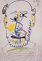 Haed of a Bearded Man 1964 - Pablo Picasso