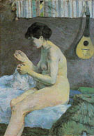 Study of a Nude Suzanne Sewing 1880 - Paul Gauguin