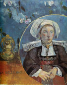 La Belle Angele Portrait of Madame Satre 1889 - Paul Gauguin