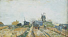 Vegetable Gardens and the Moulin de Blute Fin on Montmartre 1887 - Vincent van Gogh