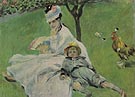 Madame Monet and Her Son 1874 - Pierre Auguste Renoir