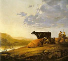 Young Herdsmen and Cows c1665 - Aelbert Cuyp