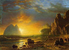Sunset On The Coas - Albert Bierstadt