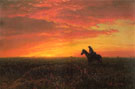 On the Plains Sunset - Albert Bierstadt