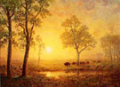 Sunset on The Mountain - Albert Bierstadt