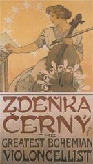 Zdenka Cerny The Greatest Bohemian Violoncellist 1913 - Alphonse Mucha