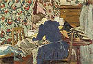 Interior Marie Leaning Over Her Work - Edouard Vuillard